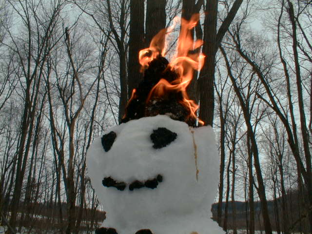 snow man close-up